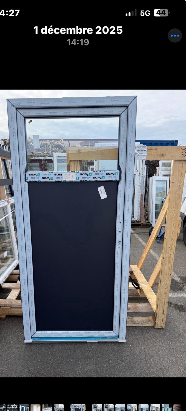 Portes PVC anthracite disponibles immédiatement, Bricolage & Construction, Enlèvement ou Envoi, Comme neuf