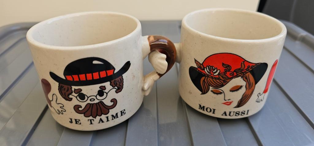 Tasse vintage amoureux, Antiquités & Art, Enlèvement ou Envoi