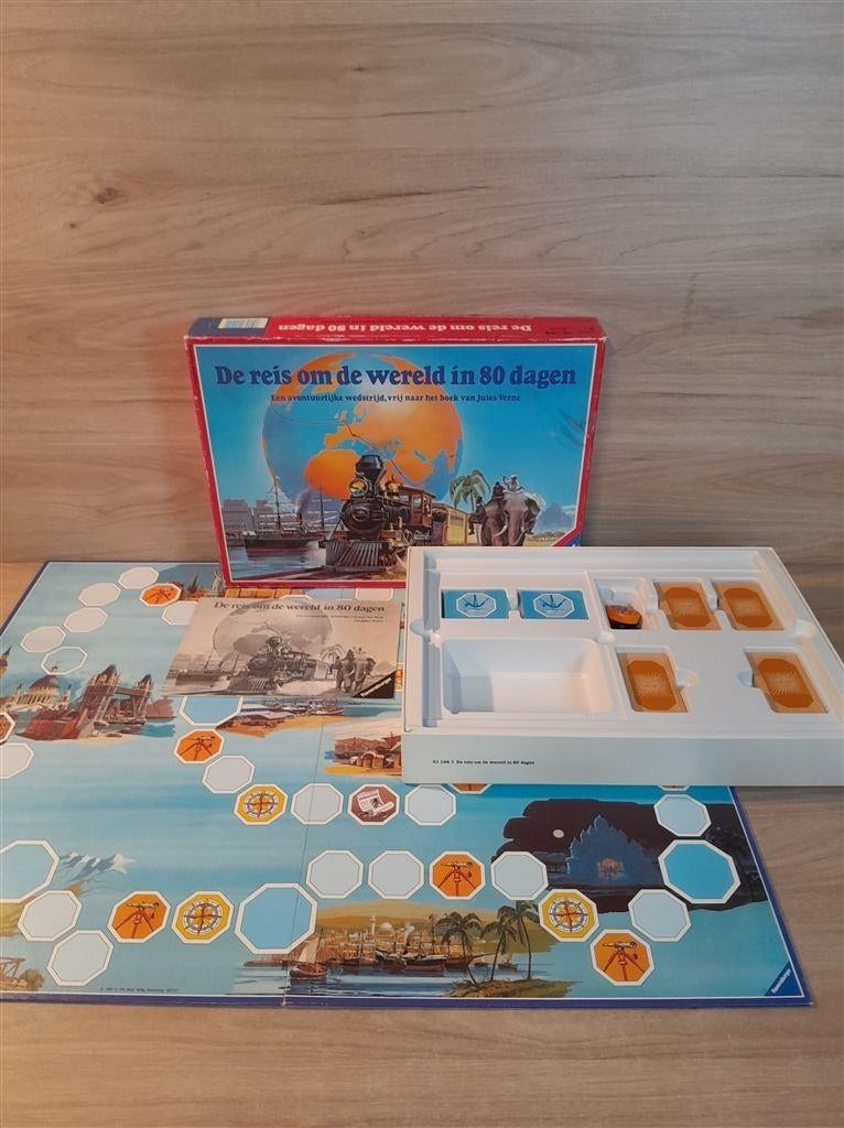 de reis om de wereld in 80 dagen - s5967, Hobby en Vrije tijd, Gezelschapsspellen | Bordspellen, Zo goed als nieuw, Verzenden