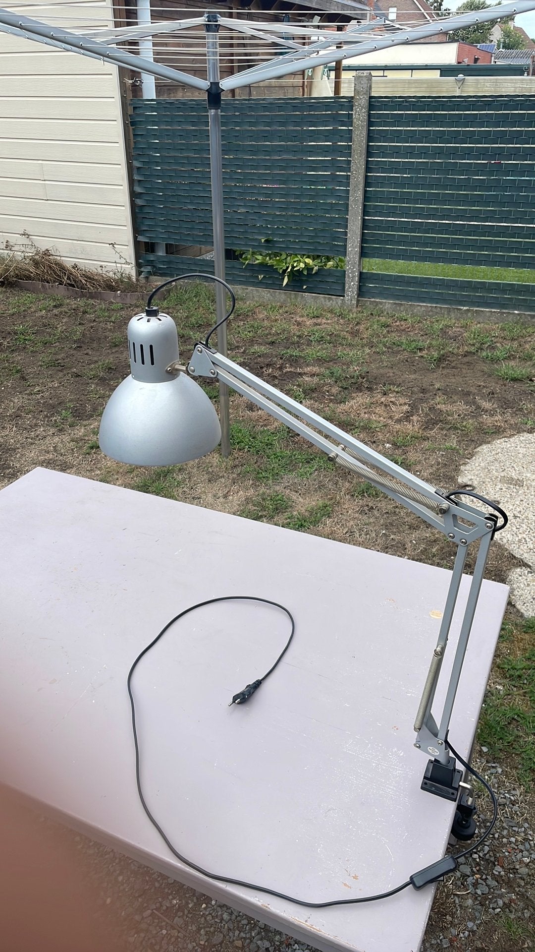 Lamp grijs verstelbaar, Ophalen, Gebruikt, Grijs