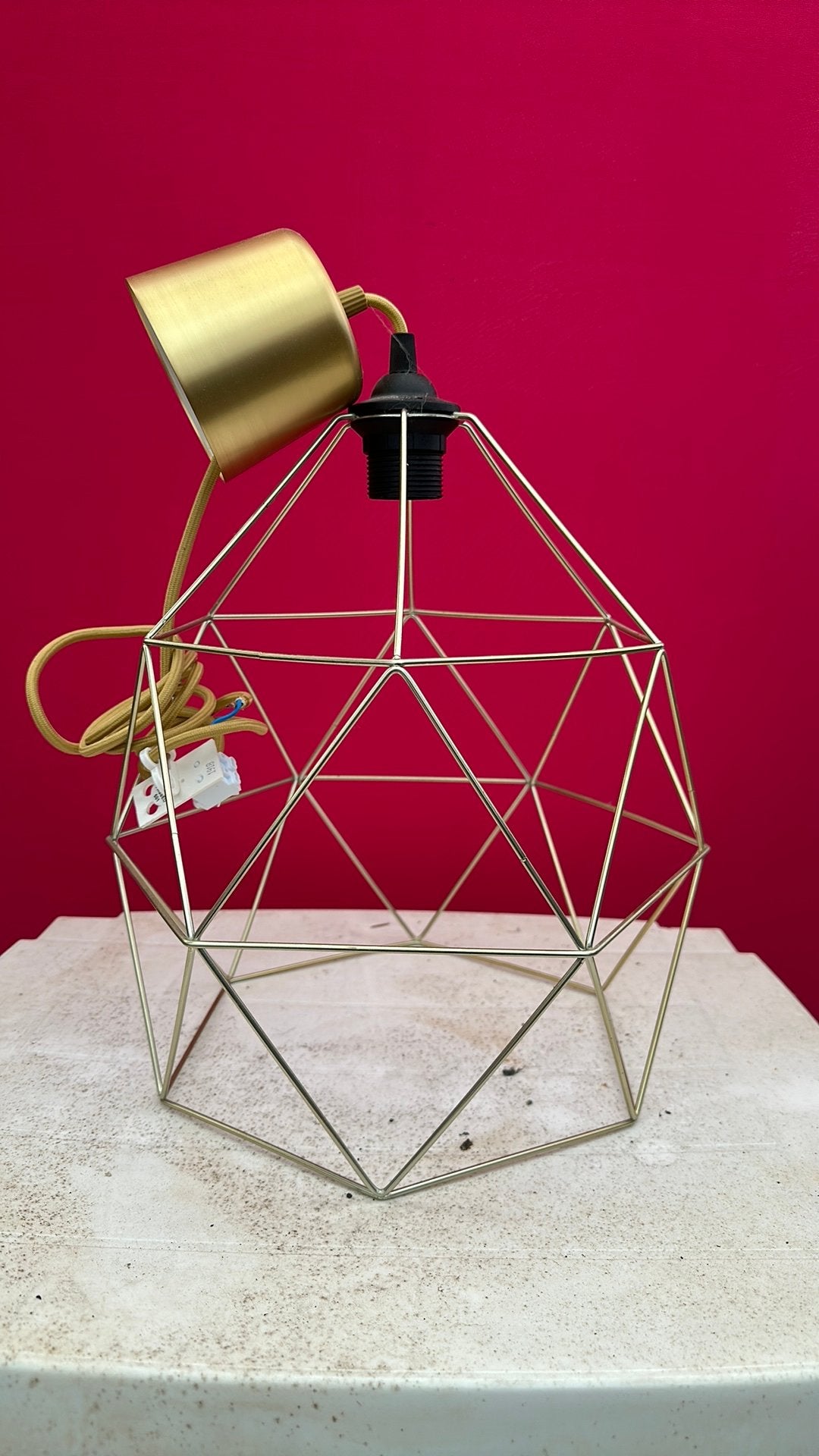 Hanglamp goudkleurig, Maison & Meubles, Enlèvement, Comme neuf, Suspension