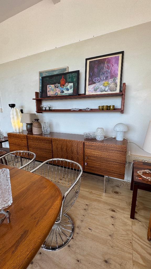 Vintage musterring dressoir, Ophalen, Vintage mid century, Teakhout, 200 cm of meer