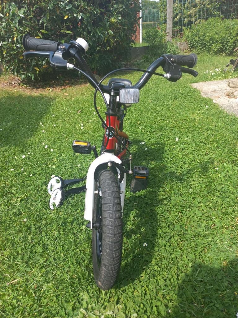 coole kinderfiets, 14 inch, Fietsen en Brommers, Ophalen, Zijwieltjes, Gebruikt, Velgrem
