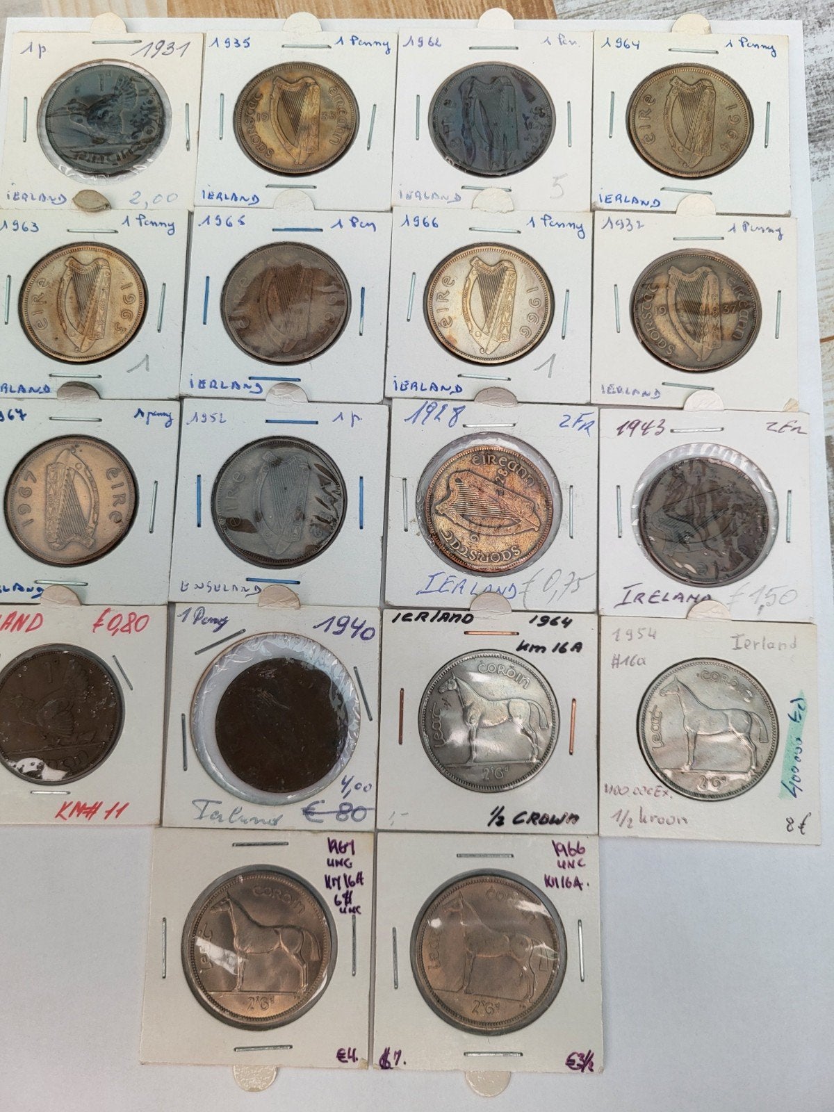 Munten ireland, Ophalen