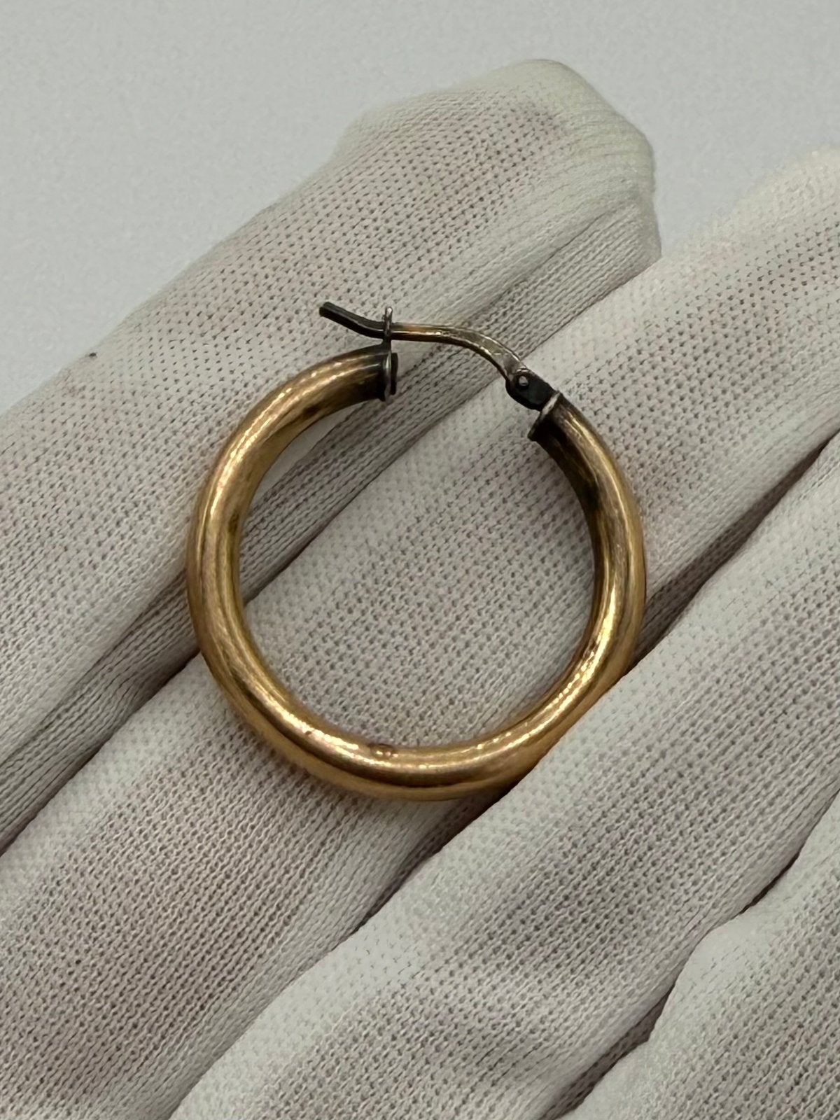 14K Gouden Oorbel Creool – Losse Gouden Hoop 585, Bijoux, Sacs & Beauté, Enlèvement ou Envoi, Or, Comme neuf, Or