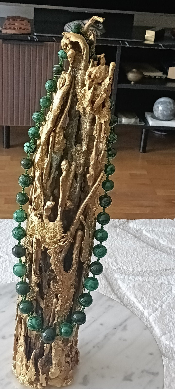 Uitzonderlijke sieraden van malachiet, Muziek en Instrumenten, Blaasinstrumenten | Saxofoons, Ophalen of Verzenden
