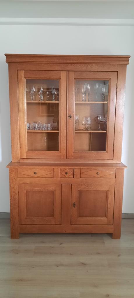 Complete klassieke eetkamer in massief hout, Huis en Inrichting, Kasten | Buffetkasten, Ophalen