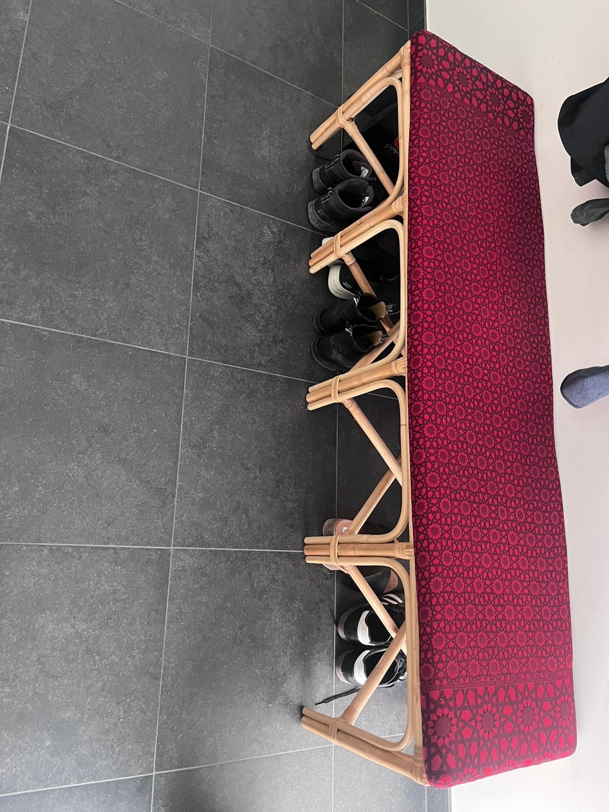 Bamboe Halbank – 180 cm Lang – Inclusief 2 Hoezen, Ophalen, Zo goed als nieuw