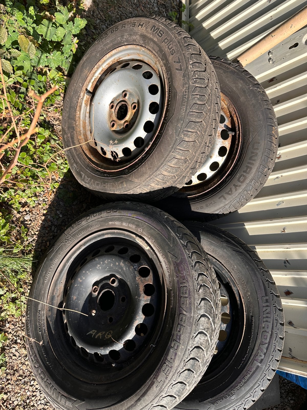 4 pneus hiver pour vw 195/65/15, Enlèvement, Pneus hiver, Pneu(s)
