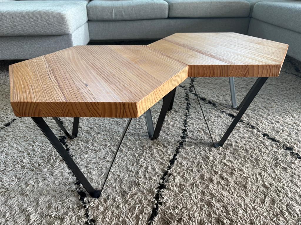 Set van 2 bijzettafeltjes, Huis en Inrichting, Tafels | Salontafels, Ophalen, Gebruikt