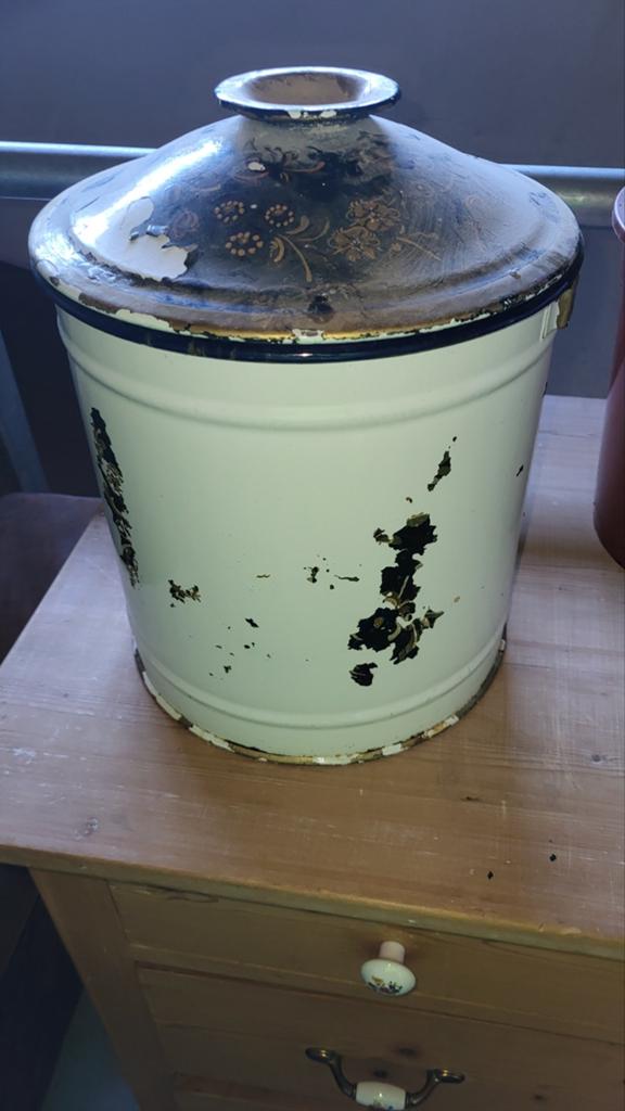 Metalen Pot met deksel groot plantenpot metaal, Huis en Inrichting, Keuken | Potten en Pannen, Ophalen