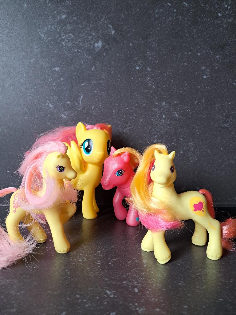 My little pony - lot van 4 pony's, Ophalen of Verzenden, Gebruikt