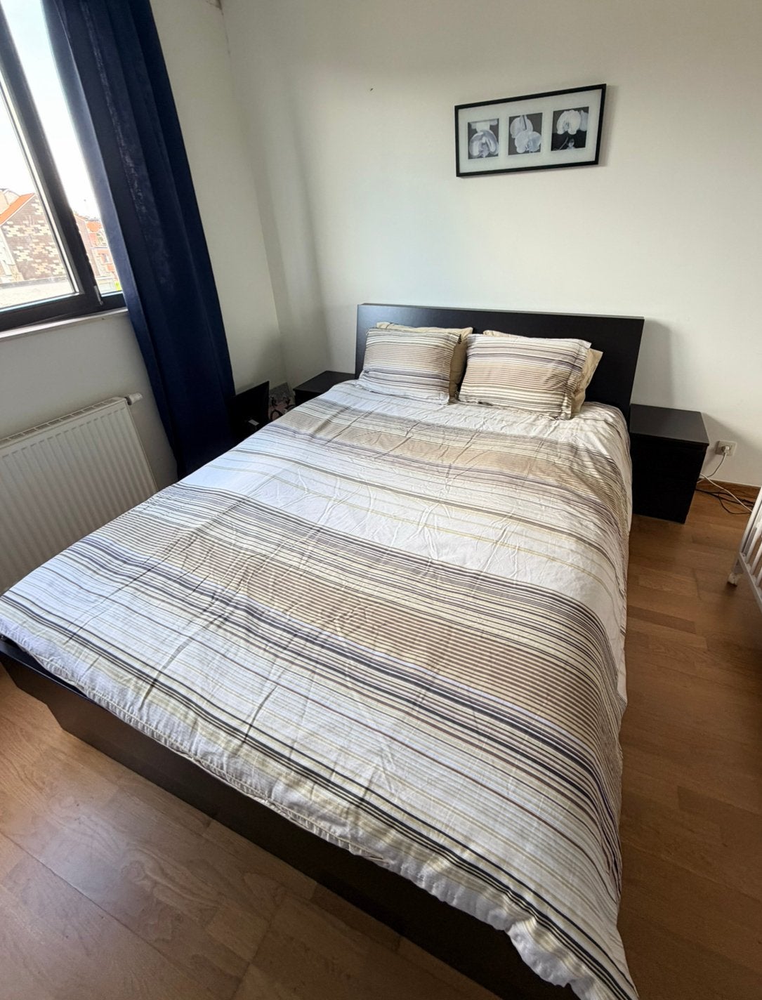 Chambre à coucher IKEA MALM sans matelas, Enlèvement, Utilisé, Deux personnes