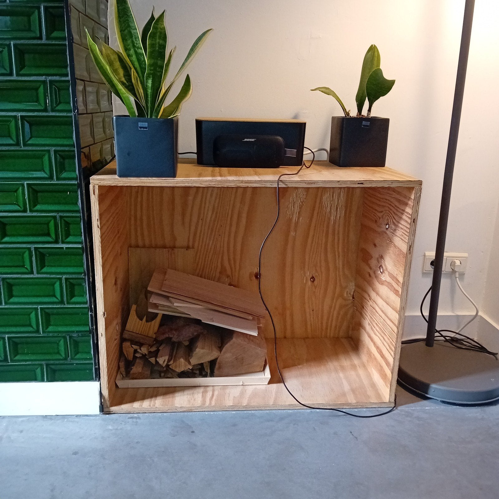 Kast houtopslag underlayment, Ophalen, Gebruikt