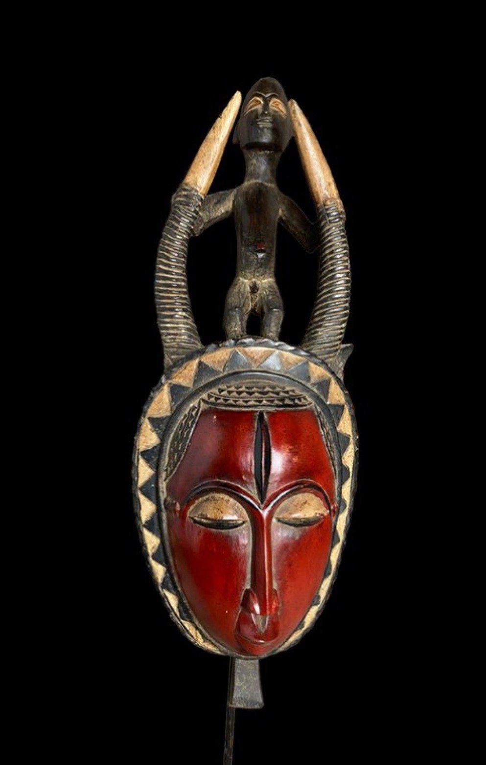 Afrikaans Baule masker uit Ivoorkust  60cm, Antiek en Kunst, Ophalen of Verzenden