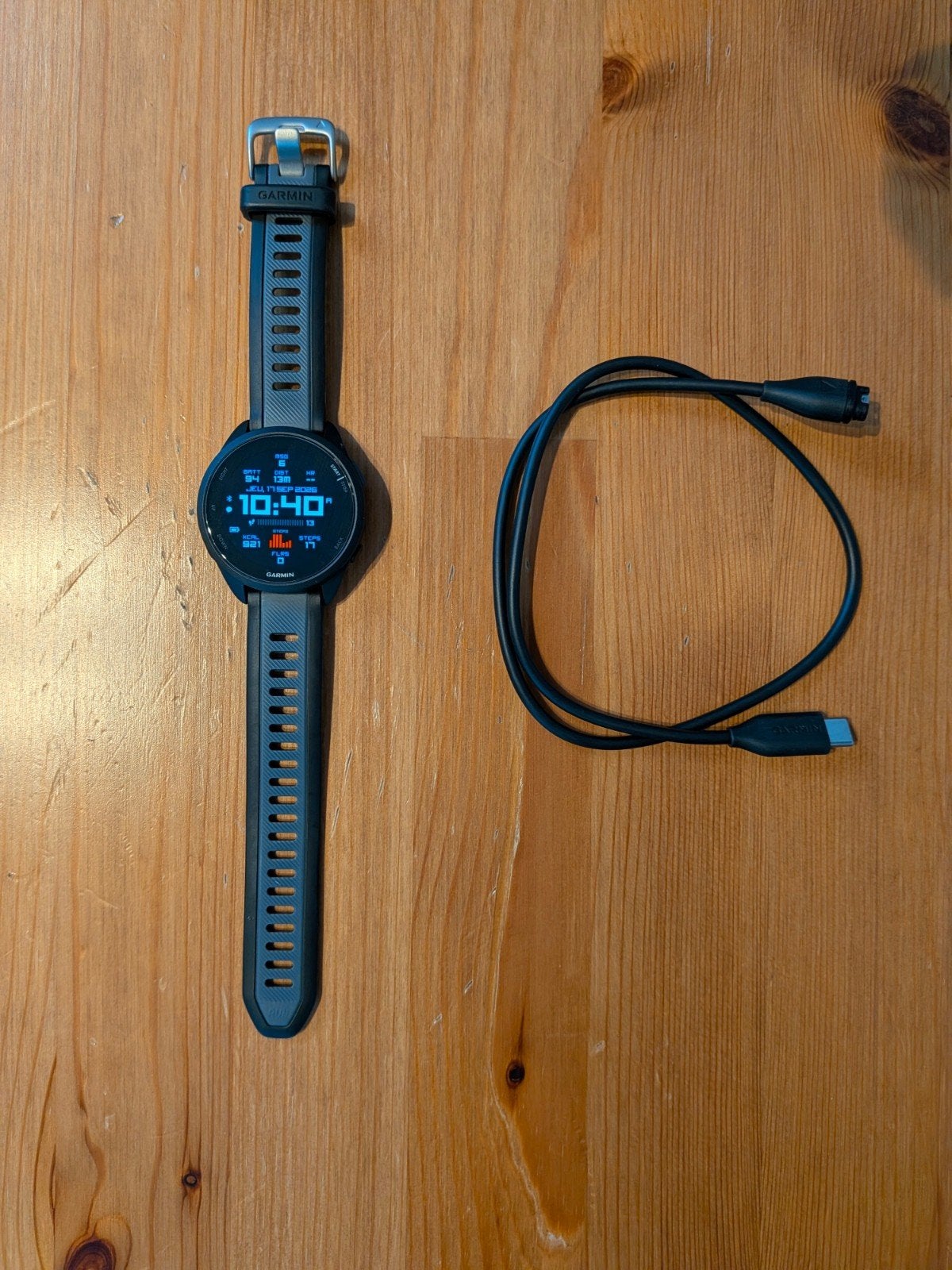 Montre GPS Garmin Forerunner 165 (43mm) Noir - Comme neuve +, Étanche, Enlèvement ou Envoi, Garmin, Comme neuf