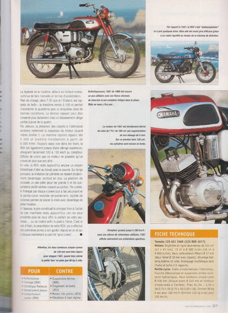 1968 Moto Yamaha 125 YAS1 collection, Livres, Envoi, Utilisé