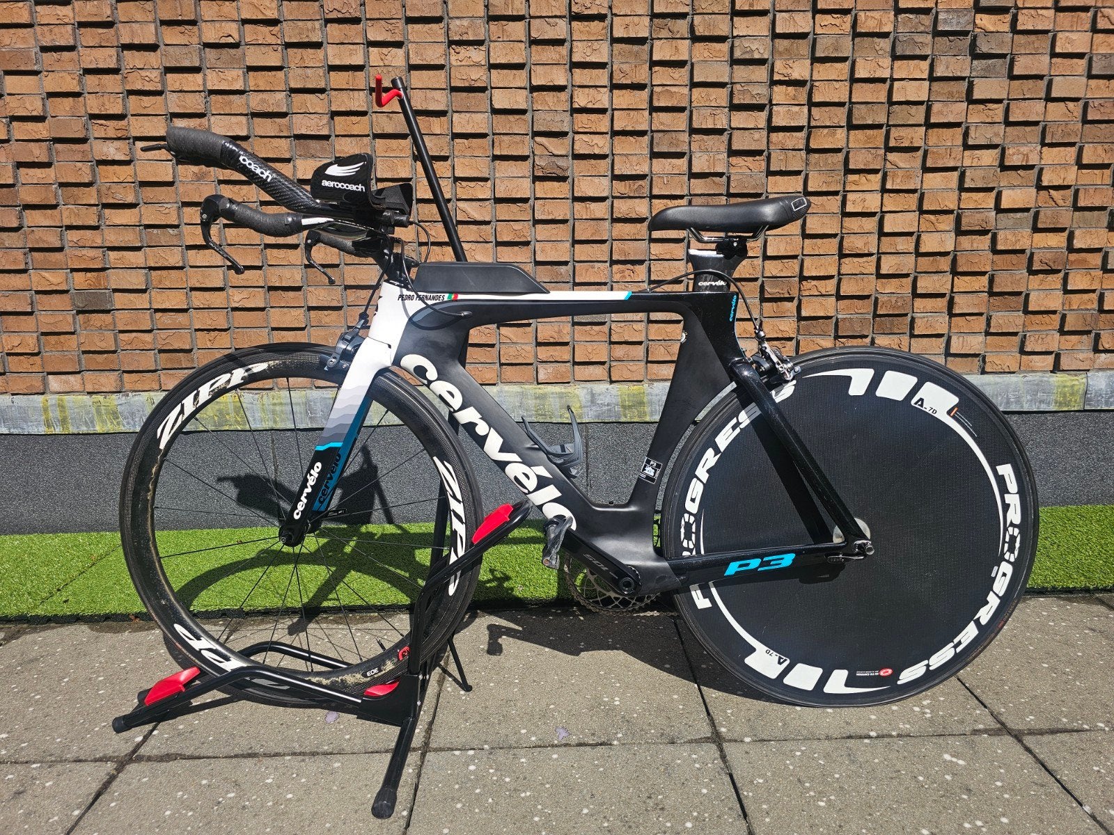 Cervélo P3 Tijdritfiets met dicht wiel en powermeter pedalen, Fietsen en Brommers, Overige merken, 28 inch, Carbon, Velgrem