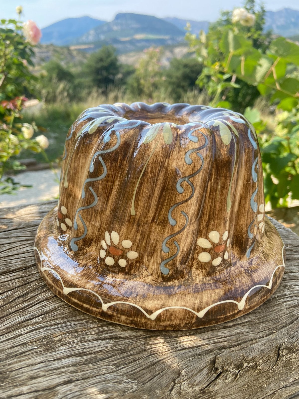 Beau MOULE À GATEAU  KOUGELHOPF décoré - typique alsacien, Enlèvement ou Envoi