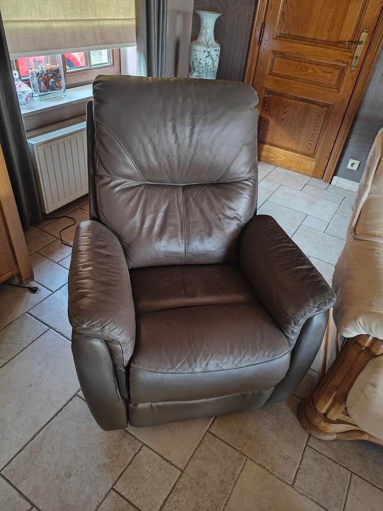 Elektrische relaxzetel in leder – ergonomische fauteuil – ze, Ophalen
