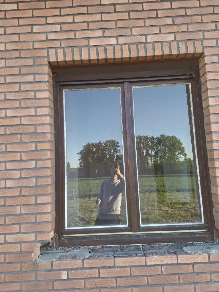 portes et fenêtres en meranti, Bricolage & Construction, Enlèvement, Utilisé, Fenêtre de façade ou Vitre, 80 à 120 cm