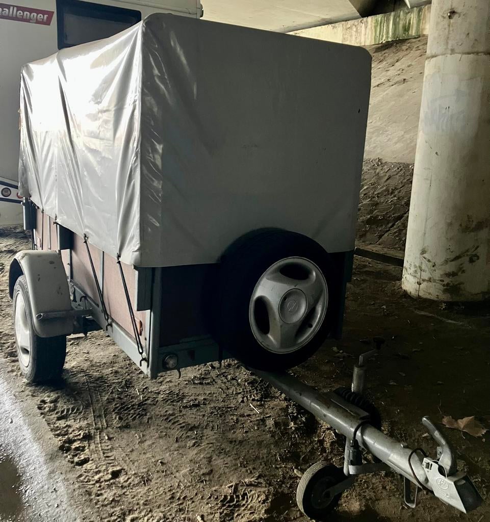 Aanhangwagen met huif, Auto diversen, Ophalen, Gebruikt