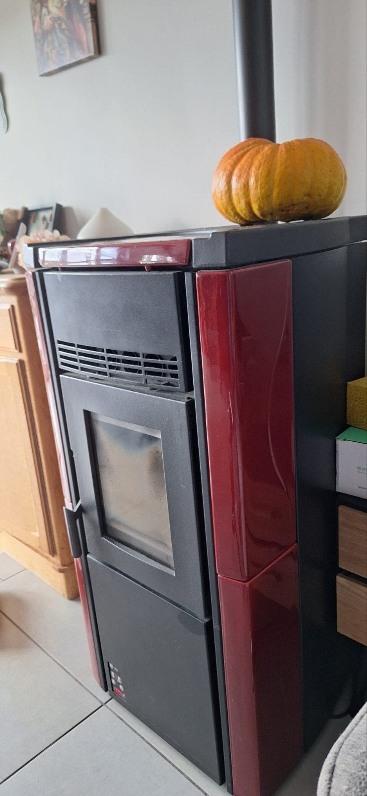 Poêle à pellet, Maison & Meubles, Autres carburants, Chauffage de façade, Enlèvement, Utilisé