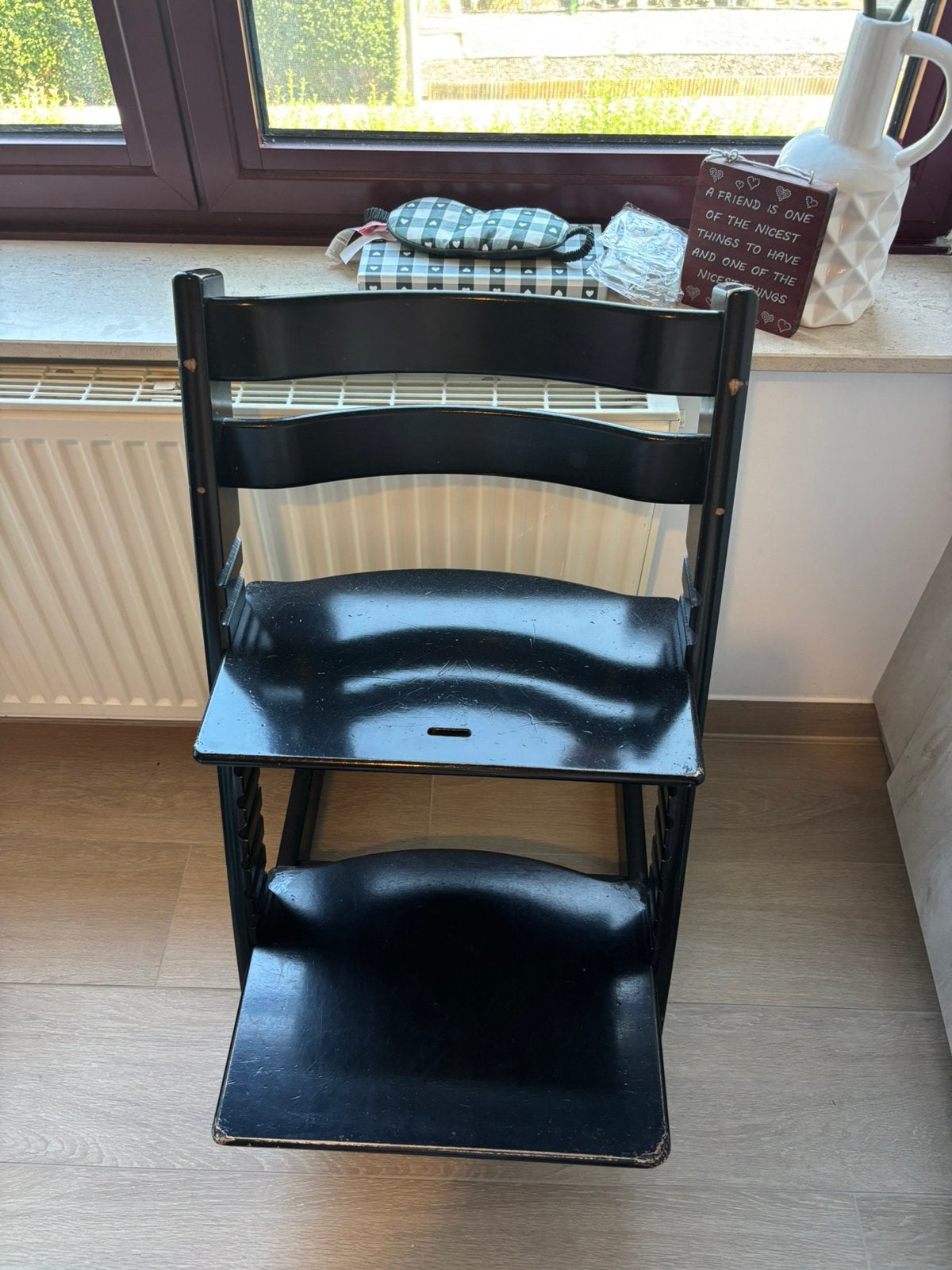 Trip trap zwart, Kinderen en Baby's, Ophalen, Gebruikt, Meegroeistoel, Aanschuifbaar