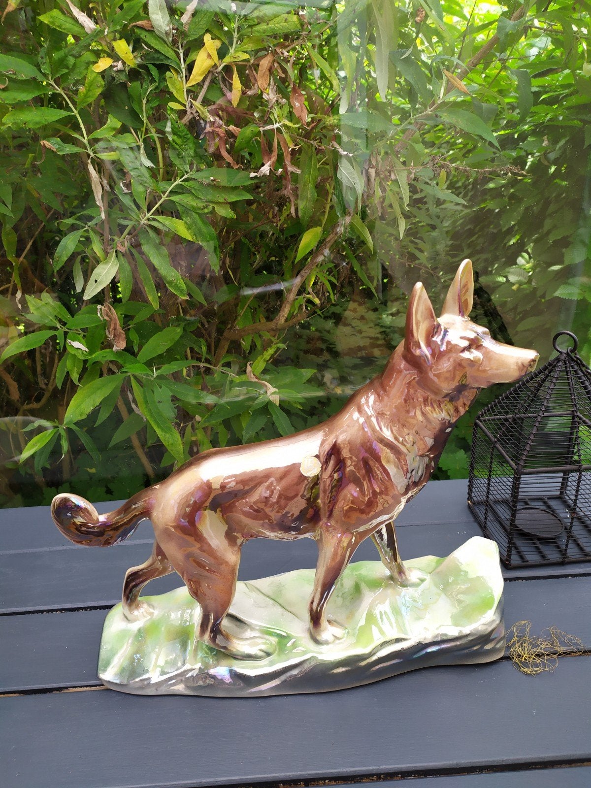 Keramiek Hubert Bequet Quaregnon " le loup chien", Ophalen