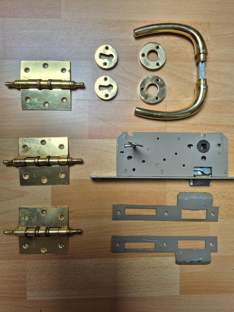 Quincaillerie de porte ( complète ), Bricolage & Construction, Quincaillerie & Fixations, Utilisé, Enlèvement ou Envoi