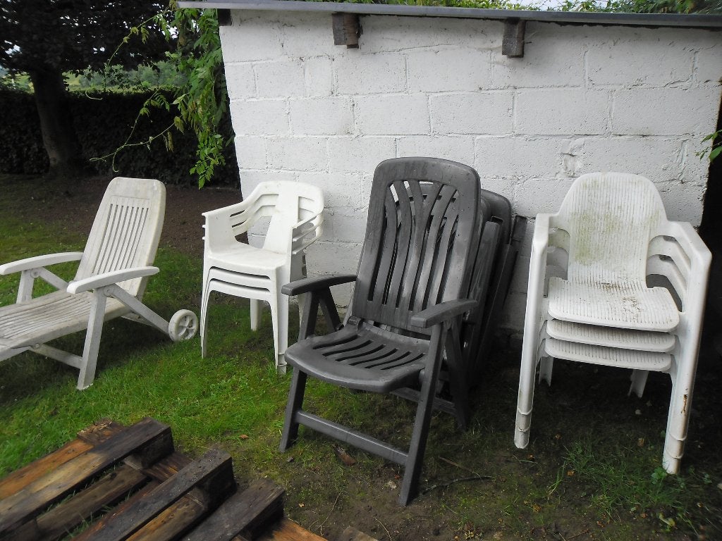 Tuinstoelen, tafels en krukken, Ophalen, Gebruikt, Plastic, Inklapbaar