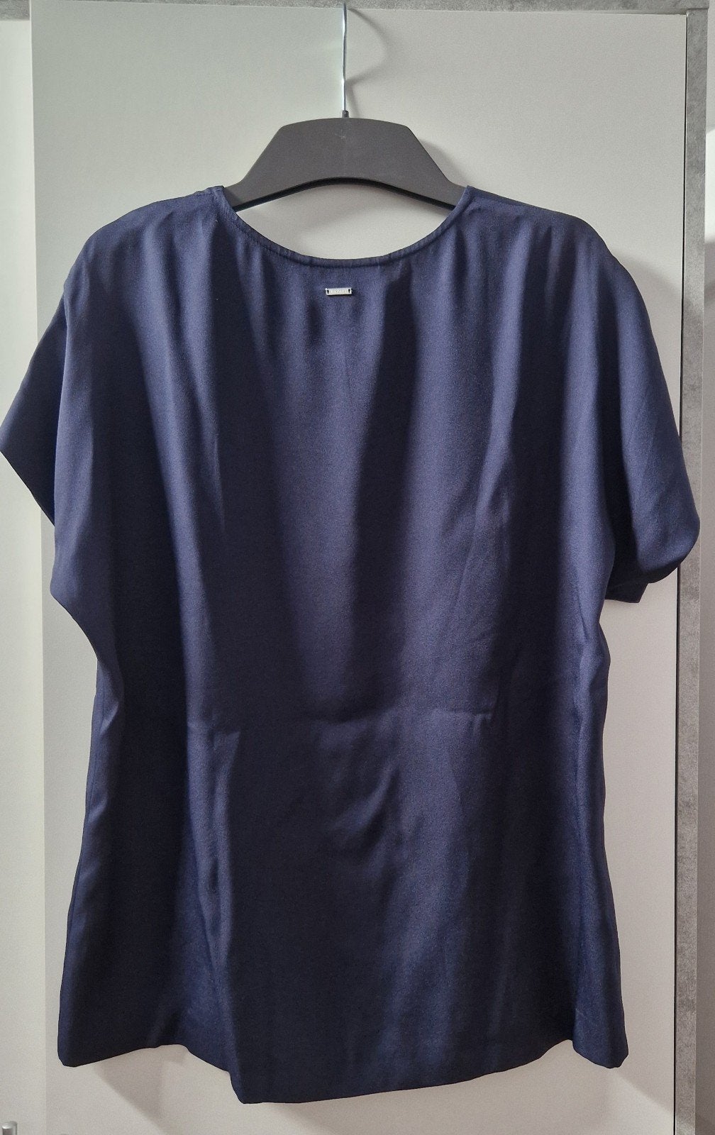 Donkerblauwe blouse van Xandres, Blauw, Nieuw, Korte mouw, Xandres
