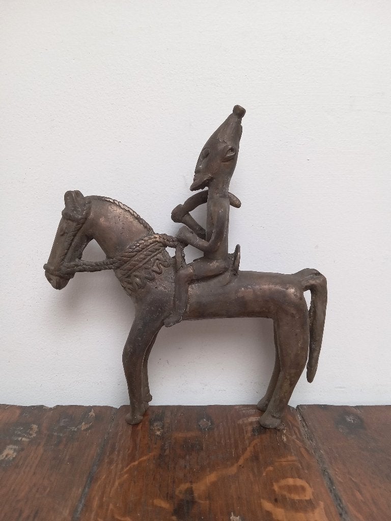 Cavalier Dogon, Fait main, Sculpture, Afrique, Brun