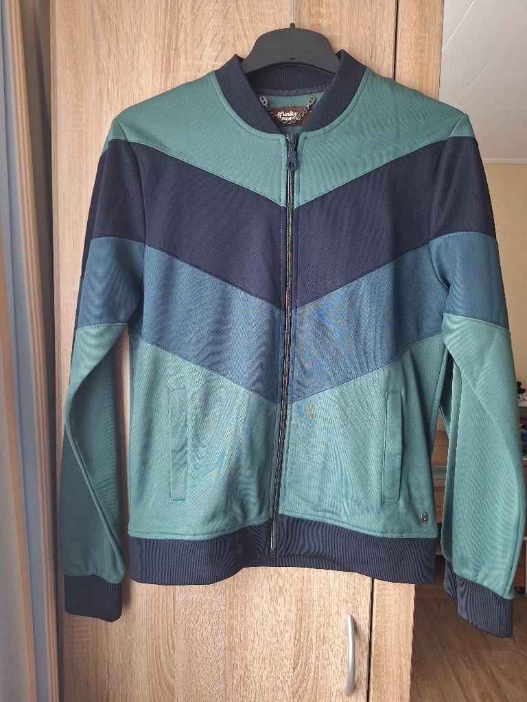 NIEUW Track jacket met strepen in V vorm ritssluiting MAAT S, Kleding | Heren, Sportkleding, Nieuw, Overige typen, Maat 46 (S) of kleiner