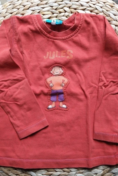 Roodoranje T-shirt lange mouwen Jules, Kinderen en Baby's, Ophalen, Gebruikt, Shirt of Longsleeve, Jongen