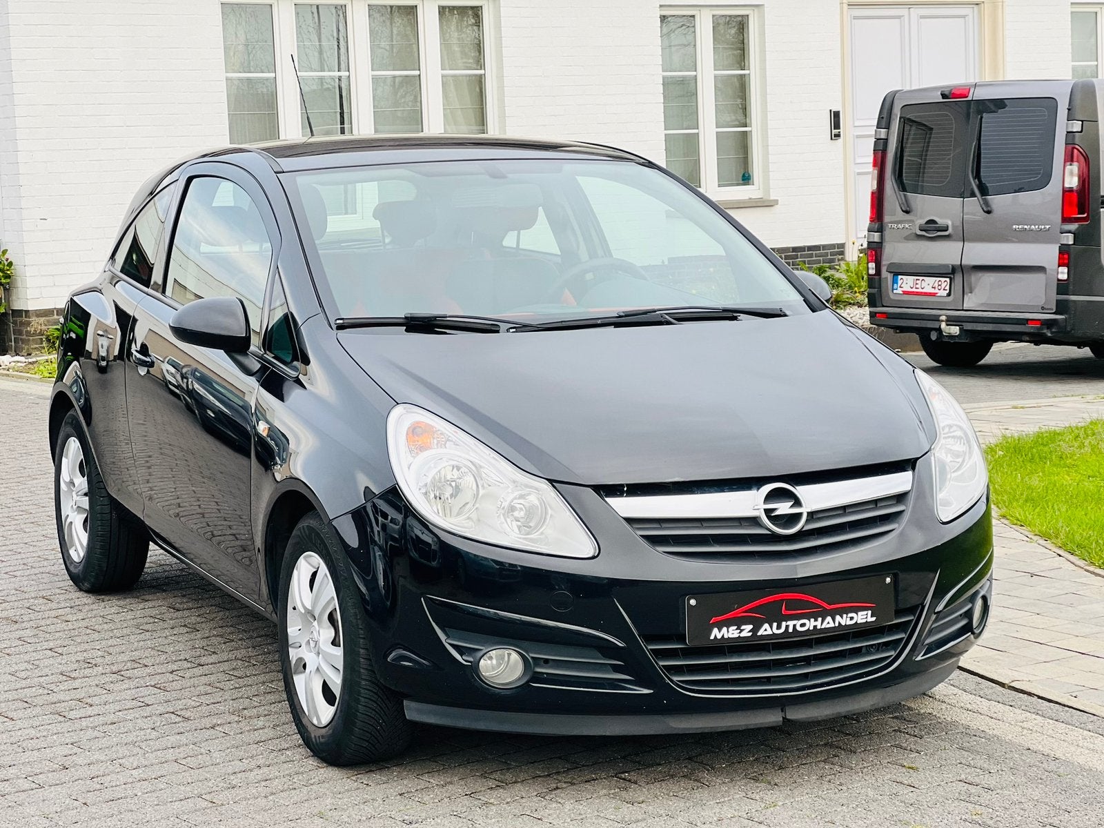 Opel Corsa 1.2i BENZINE * 160.000 KM * AIRCO * 2009 *, Auto's, Zwart, Bedrijf, Onderhoudsboekje, Corsa