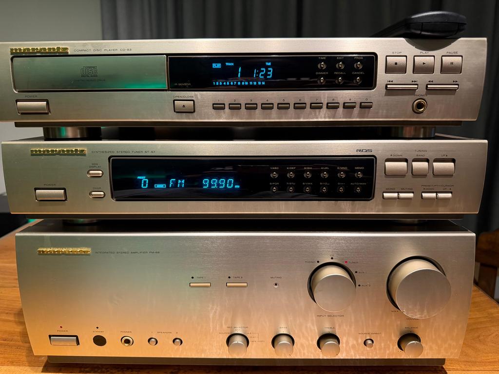 Marantz Vintage Hifi Set CD-53, ST-57, PM-68  + AB, Ophalen of Verzenden, Zo goed als nieuw