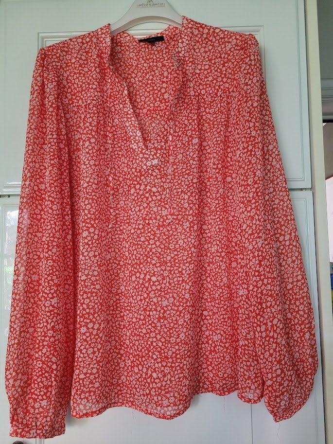 voile bloes large, Ophalen of Verzenden, Zo goed als nieuw, Rood, Maat 42/44 (L)