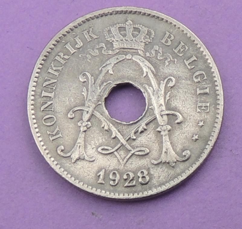1928 10 centimen NL, Postzegels en Munten, Munten | België, Verzenden, Metaal, Losse munt
