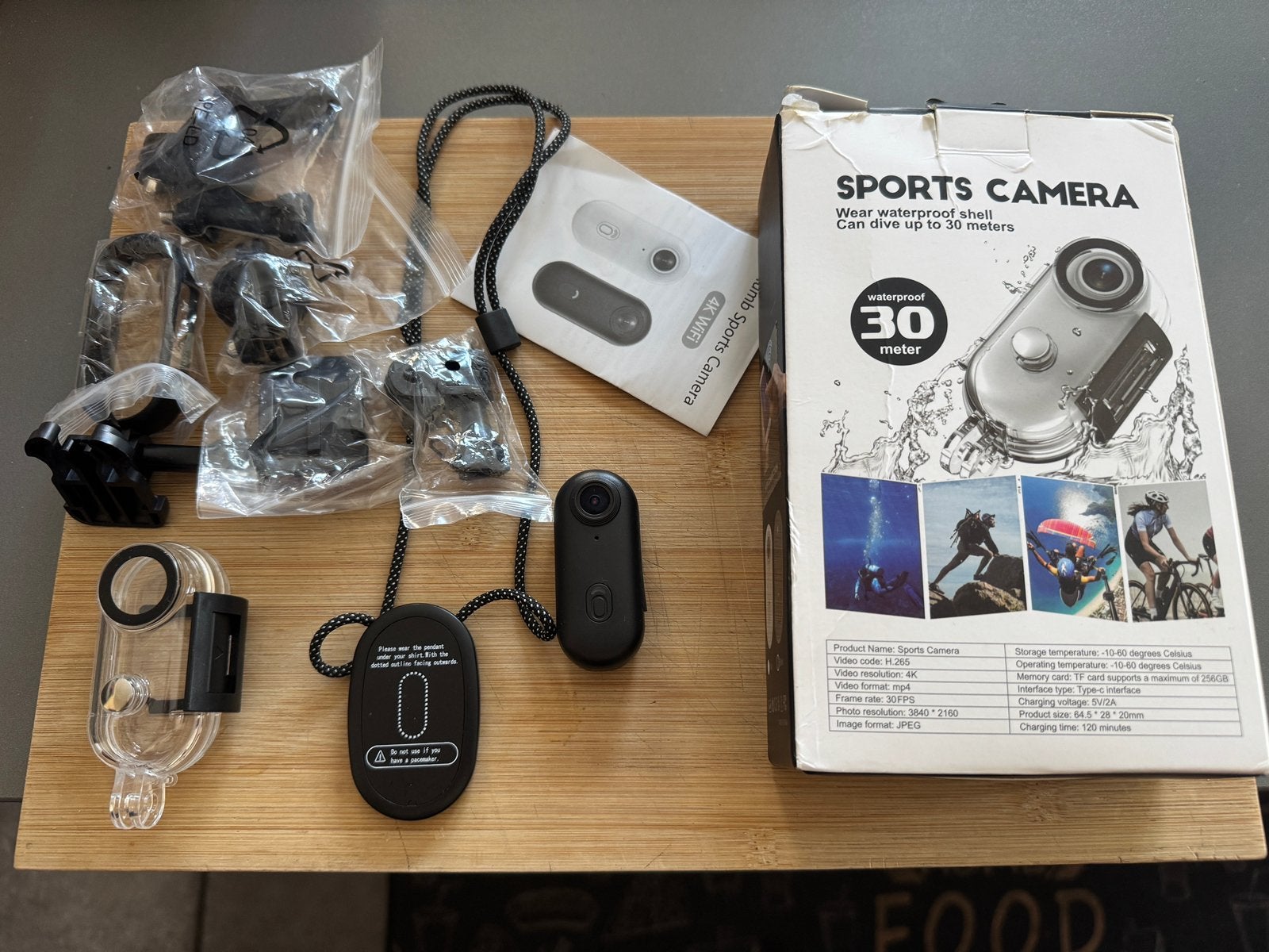 Mini Caméra de Sport Connectée 4K WiFi, Enlèvement ou Envoi, Comme neuf