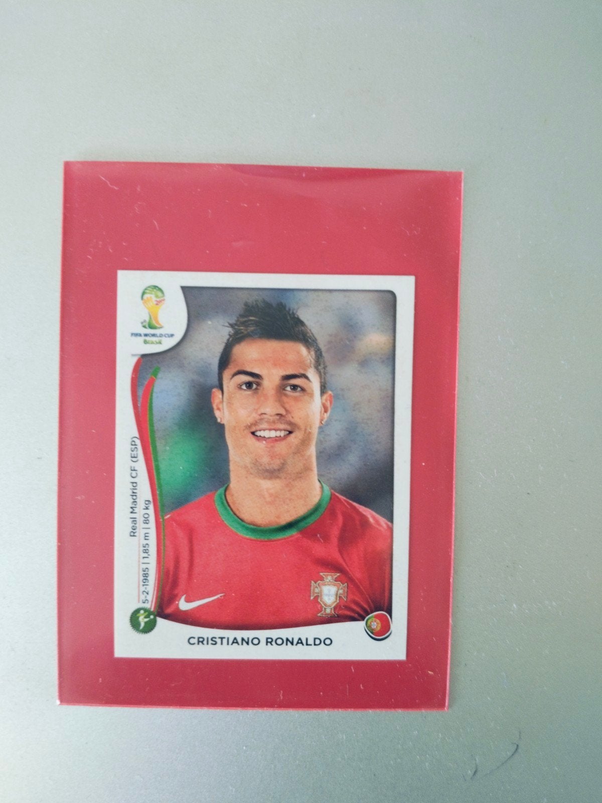 Panini sticker WK 2014 Christiano Ronaldo Portugal, Enlèvement ou Envoi, Autocollant