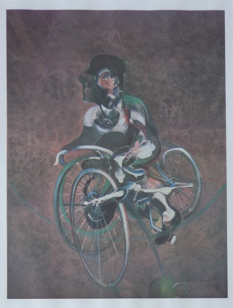FRANCIS BACON / BICYCLETTE / OFFSET-LITHO / 104x74cm / KADER, Signé, Enlèvement, Lithographie