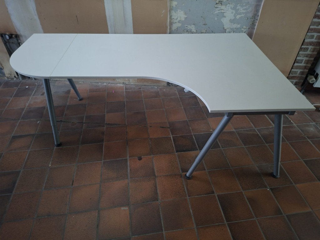 Hoekbureau, Maison & Meubles, Bureaux, 120 cm, Comme neuf, 200 cm, Blanc