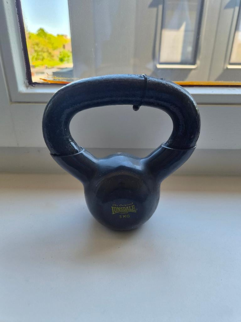 Lonsdale kettlebell en dumbbell – 3 kg & 6 kg, Sport en Fitness, Ophalen, Gebruikt, Dumbbell