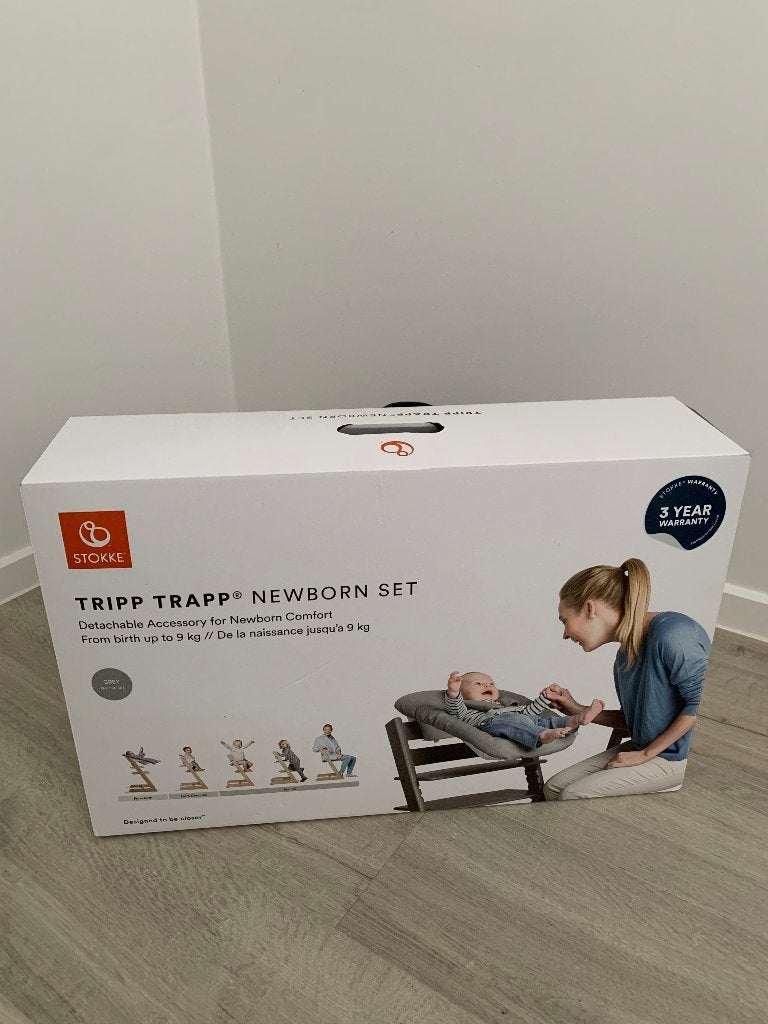 Tripp Trapp Newborn set met speelgoedhanger en Fundas cover, Kinderen en Baby's, Kinderstoelen, Ophalen, Zo goed als nieuw, Overige typen