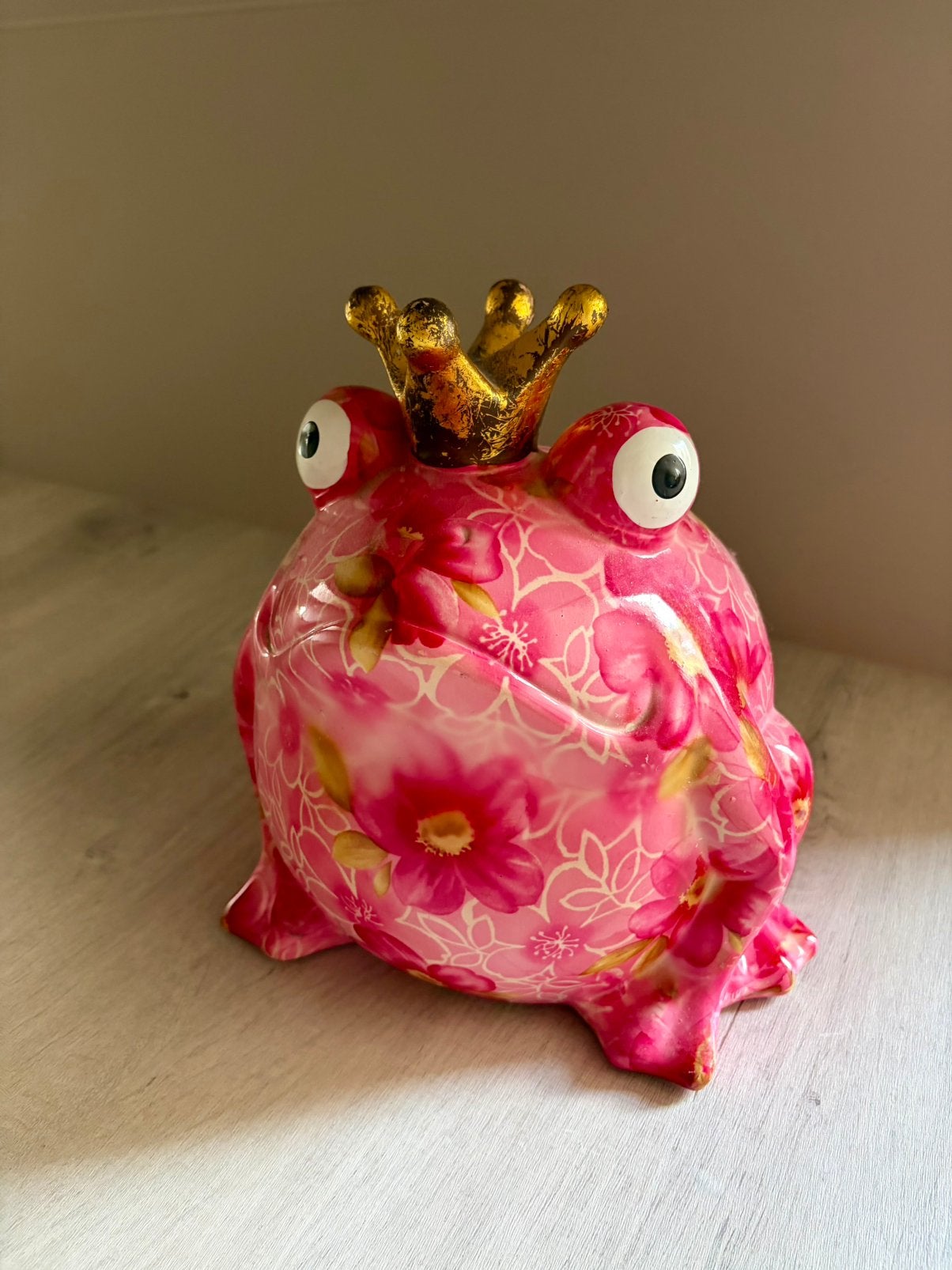 Roze kikker spaartpot, Verzamelen, Spaarpotten, Ophalen, Zo goed als nieuw, Dier