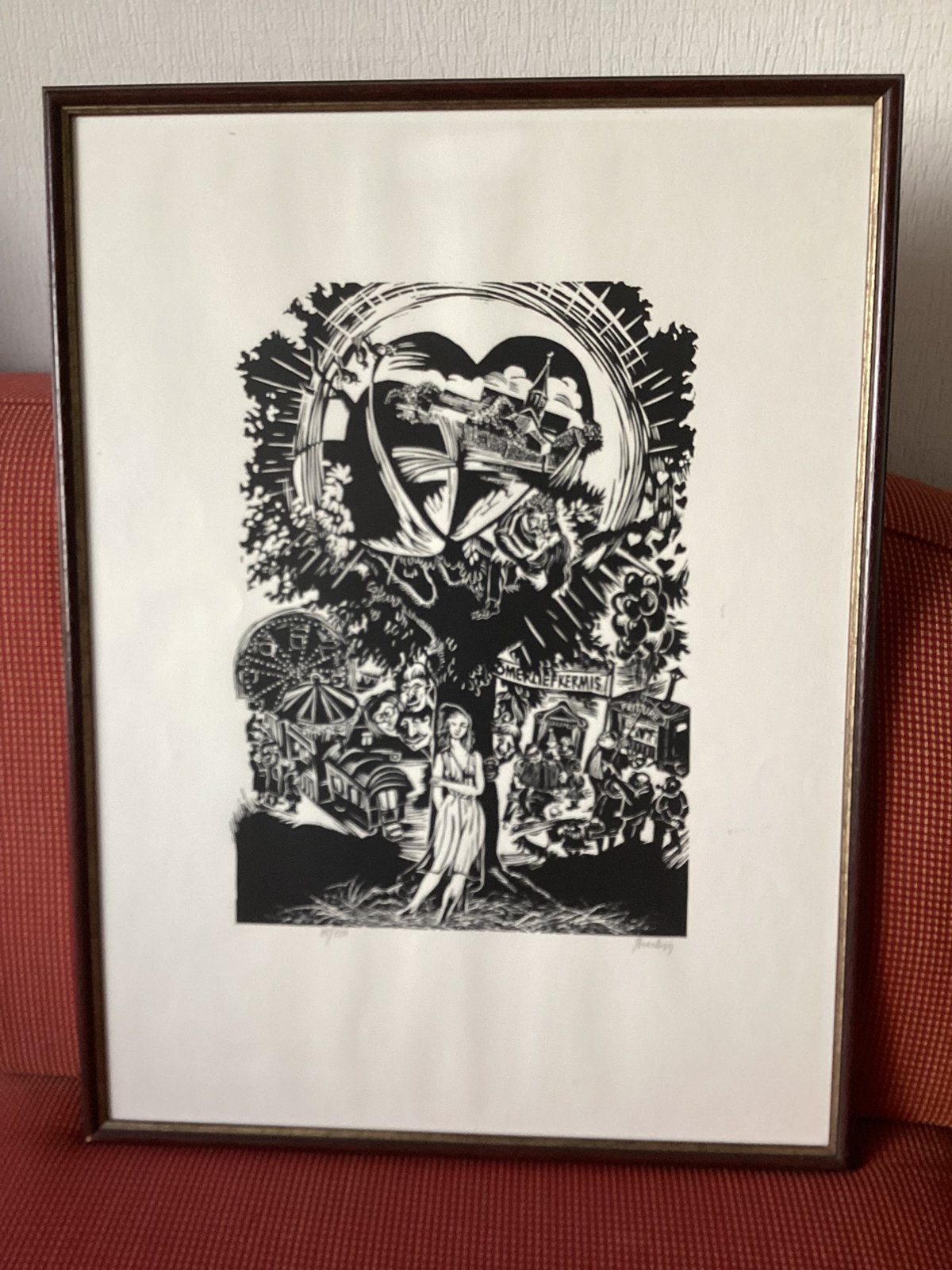 Tekening, Antiek en Kunst, Ophalen