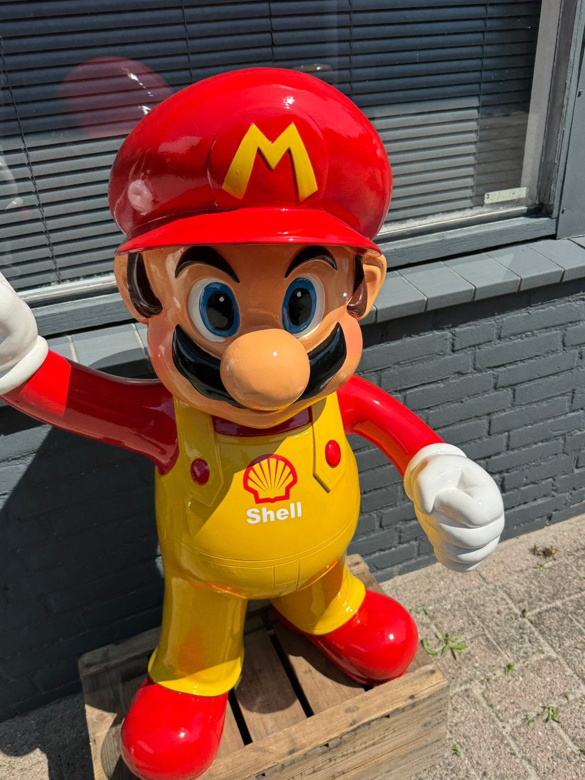 Groot Mario Shell reclame beeld, Ophalen, Zo goed als nieuw, Reclamebord