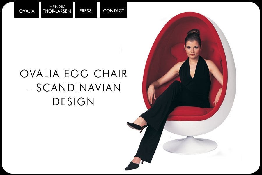 Egg Chair Henrik Thor Larsen design jaren 80, Ophalen, Gebruikt, Minder dan 75 cm, Design