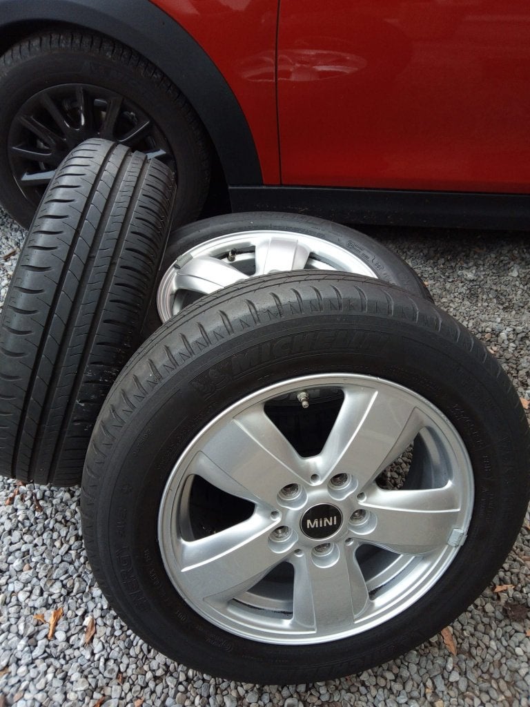 2 sets velgen Mini Cooper, Auto-onderdelen, Banden en Velgen, Banden en Velgen, Winterbanden, Overige, Gebruikt, Ophalen